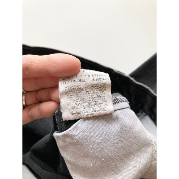 Men's Vintage 2000's LEVI'S 516 Faded Black Slim Fit Straight Leg Jeans, Size 33 - Picture 12 of 13